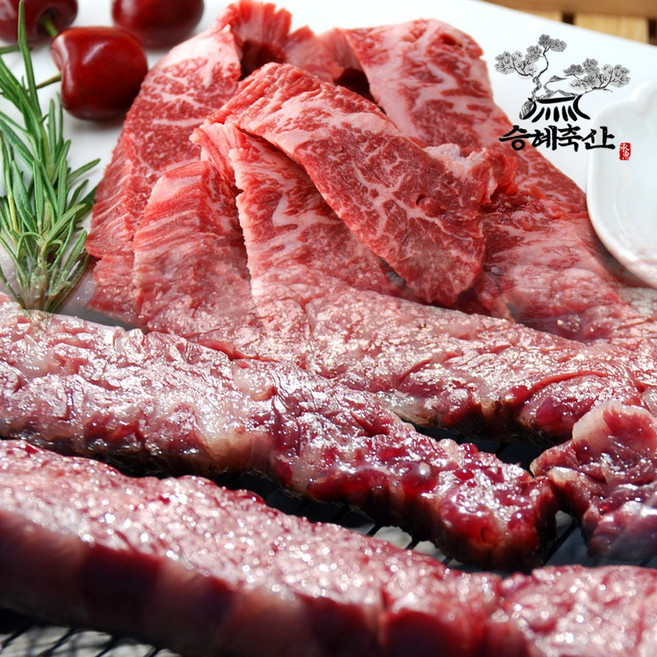 한우 등심 채끝 안심 제비추리 업진살 부채살 치마살 갈비살 실속구이 차돌박이 1등급이상 구이용 모듬 로스용 스테이크용 캠핑용 냉장, 새우살 200g, 1개