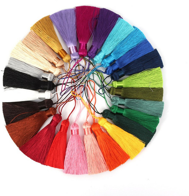 베이직 태슬 장식 수예 공예 선물 포장 테슬 노리개 부자재, 01. 레드