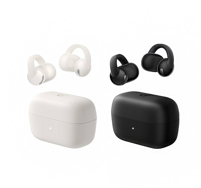 soundcore C50i 開放式藍牙耳夾式耳機 IP55 防塵防水 鈦合金 彈性耳掛 兩年保, 雲霧白