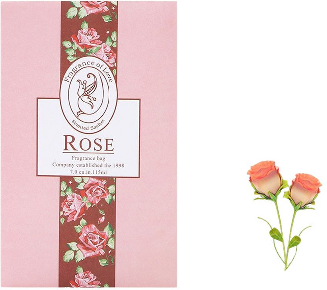 可掛式衣櫥 玫瑰花 香氛袋, 10g, 1個