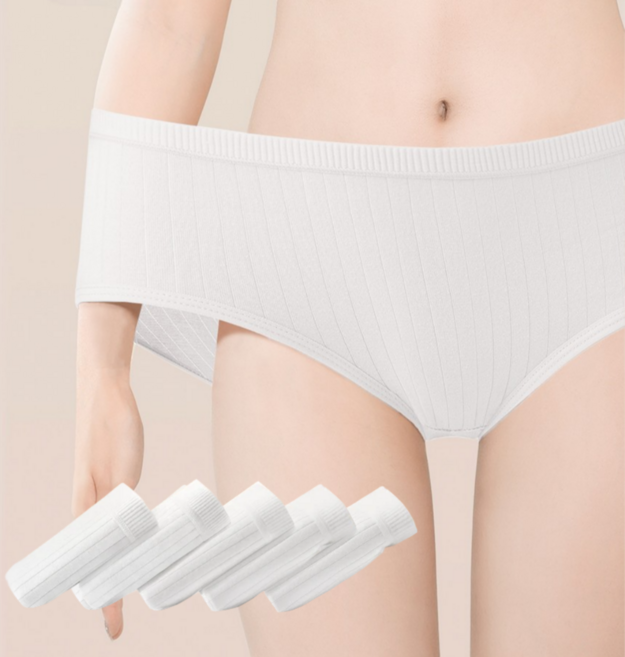일리마 일회용 순면 100% 여성 팬티 5 in 1