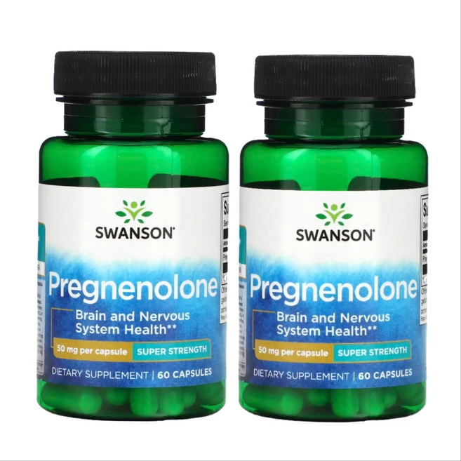 스완슨 프레그네놀론 슈퍼강도 50mg 60캡슐 X 2통, 60정 - 쿠팡