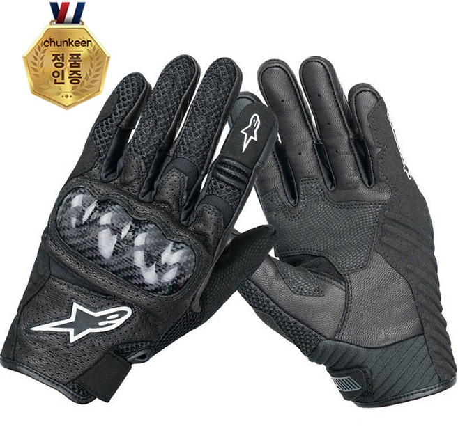 chunkeer 메쉬 라이더 장갑 블랙 레드 화이트 민트 바이크, 블랙(No:1 고품질)