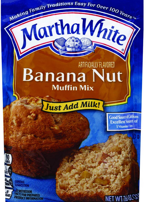 마사 화이트 바나나 너트 머핀 믹스 215.6g (12개 팩) Martha White Banana Nut Muffin Mix 7.6 Ounce (Pack of 12), 1개