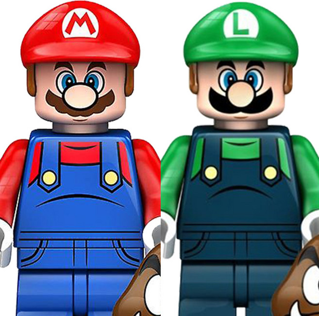 슈퍼마리오 캐릭터 2종 호환블록 브릭미니피규어 수집/장식/전시용 키덜트아이템, SM0103. 슈퍼마리오 2종 세트(로켓), 1개, SM0103. 슈퍼마리오 2종 세트(로켓)