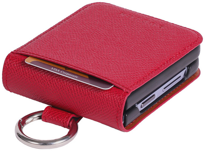 루스톤 천연소가죽 POLKA 카드 지갑 Z플립 케이스