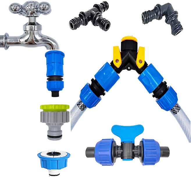 국산 물호스커넥터 연결구 분배기 어댑터 호수 소켓 퀵커넥터 수도꼭지 부속, A-02 T자형 커넥터, 1개