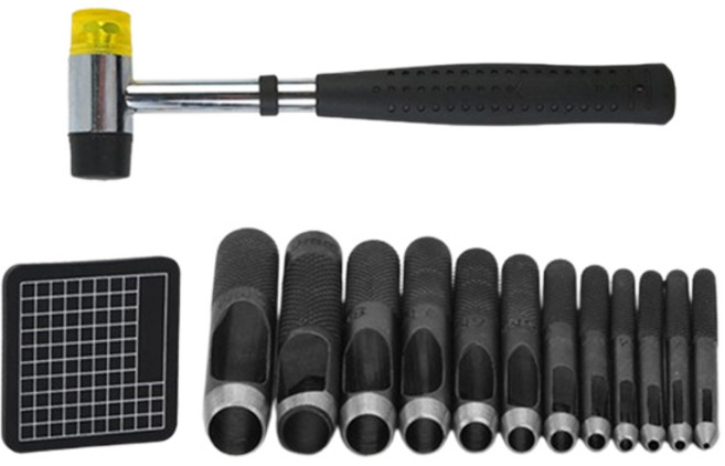 조팡 가죽 펀칭 세트, 혼합, 1세트