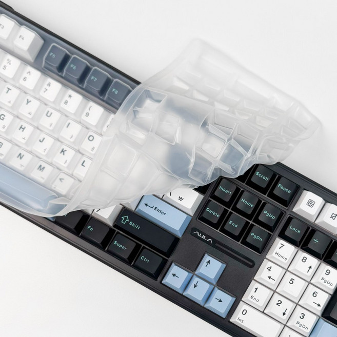 지티기어 독거미 F108 전용 풀배열 실리콘 키스킨 키보드 커버 덮개, 1개, 단품