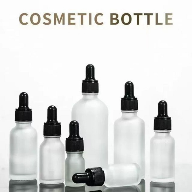 MF SHOP 磨砂玻璃滴管瓶, 1個, 黑色,30ML, 30ml