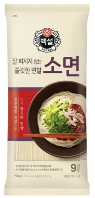 백설 소면, 900g, 15개