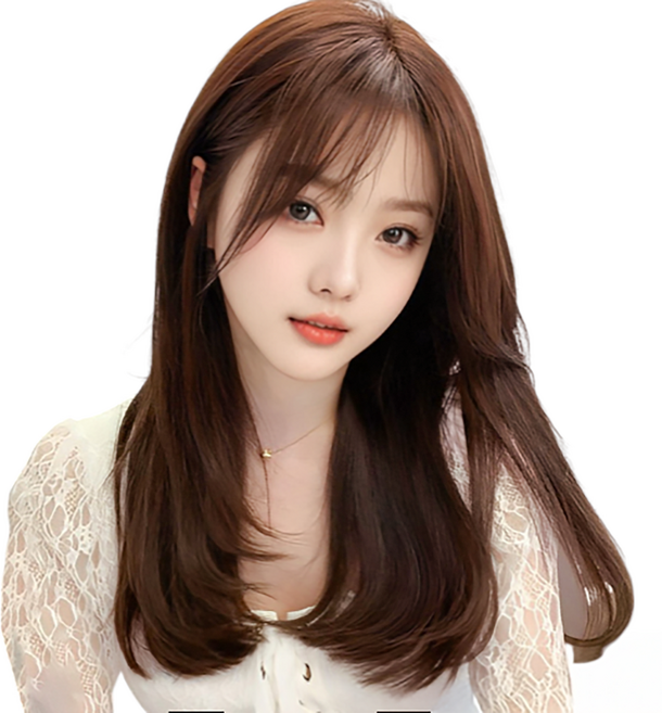 가발위드 붙임머리 부분 가발 C컬 10cm 3피스 세트, 라이트브라운40cm, 1개