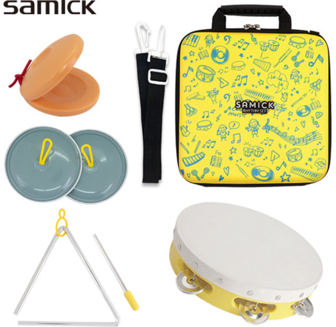 삼익 NSR-E32 리듬세트 악기세트 교육용 교재용 악기놀이, 옐로우, 1개