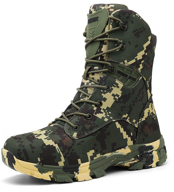 남성 워커 부츠 남자 카무플라주 부츠 방수 논슬립 등산화 야외 하이탑 부츠 하이킹 신발