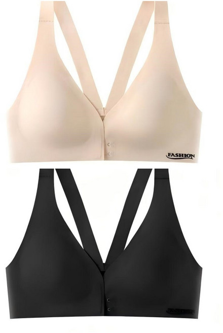 베르슈어 편한 앞후크 심리스 노와이어 처진가슴 브라