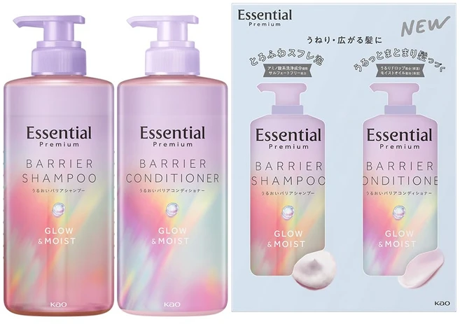 에센셜 프리미엄 배리어 샴푸 그로우&모이스트 펌프 세트 900ml, 1개 - 쿠팡