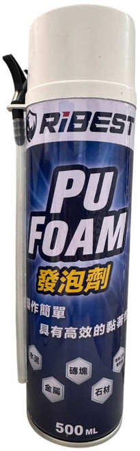 RIBEST PU發泡劑 500ml 門窗填縫 防水堵漏 隔音吸震, 1個