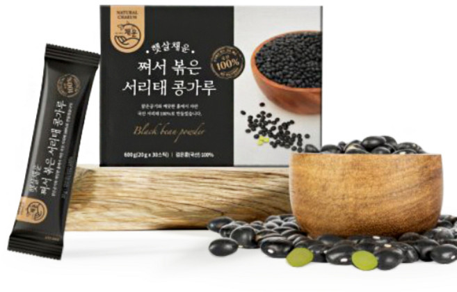 햇살채운 쪄서 볶은 서리태 콩가루 30봉 2박스 (총 60봉), 20g, 60개
