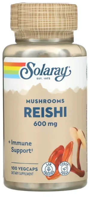 Solaray 영지버섯 600mg 베지 캡슐 100정, 1개 - 쿠팡