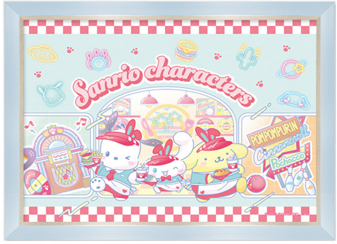 토이앤퍼즐 산리오 캐릭터즈 패스트푸드 300피스 직소퍼즐액자 TPD03-033, 퍼즐+모던블루액자, 1개
