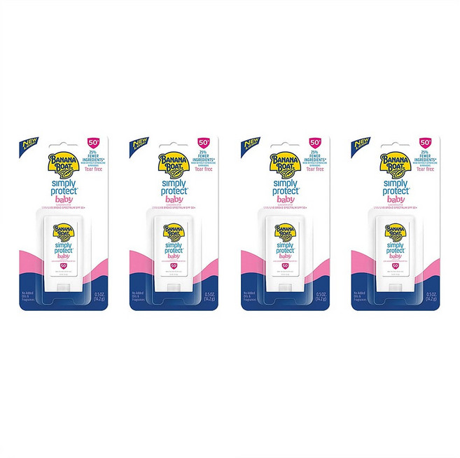 Banana Boat Simply Protect Baby Sunscreen Stick 바나나 보트 심플리 프로텍트 베이비 선스틱 14.2g 4팩