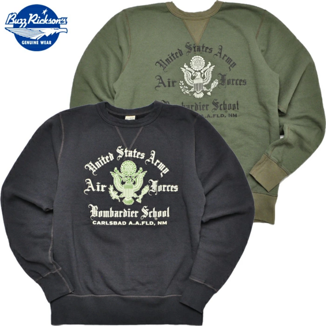 버즈릭슨 스웻 셔츠 맨투맨 크루넥 BR69692 USARMY AIR FORCES 일본