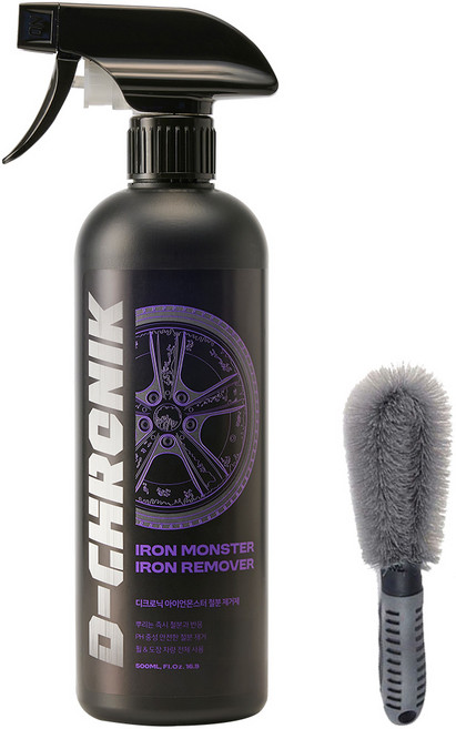 디크로닉 아이언 몬스터 500ml 휠 철분 제거제 분진 제거 크리너 클리너 리무버 + 휠브러시, A-1 아이언몬스터 500 + 브러시, 1세트