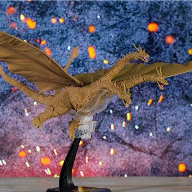 고질라 고퀄 킹기도라 관절 삼두 드래곤 피규어 30cm