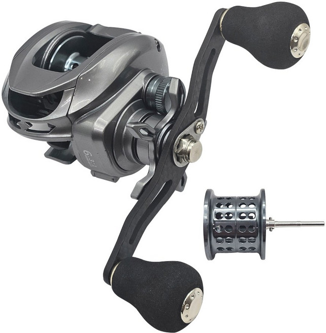 아시카 초경량 148g 베이트릴 쭈꾸미 갑오징어 JJG-100R 120미리 장축카본 핸들 채용, 아시카  JJG-100(R)우핸들+보조스풀