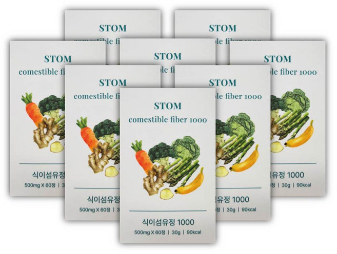 닥터민스 STOM 스톰 식이섬유정 1000 4개월분3+1 542152, 8개, 60정