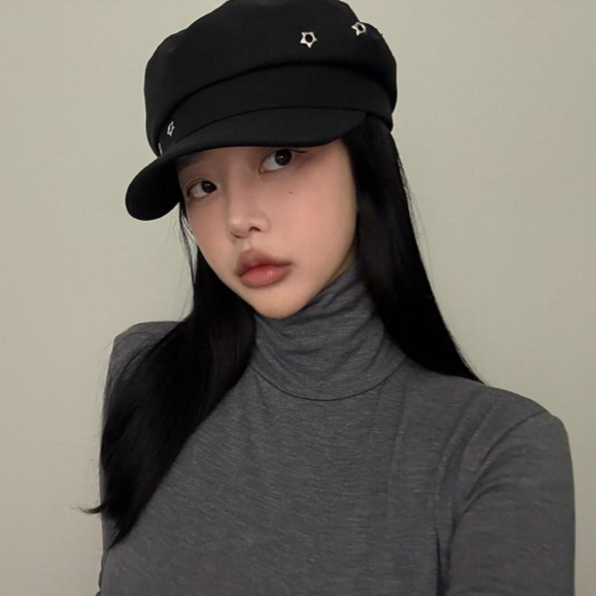 드리뮤즈 클래식 찡포인트 블랙모자 마도로스 헌팅캡