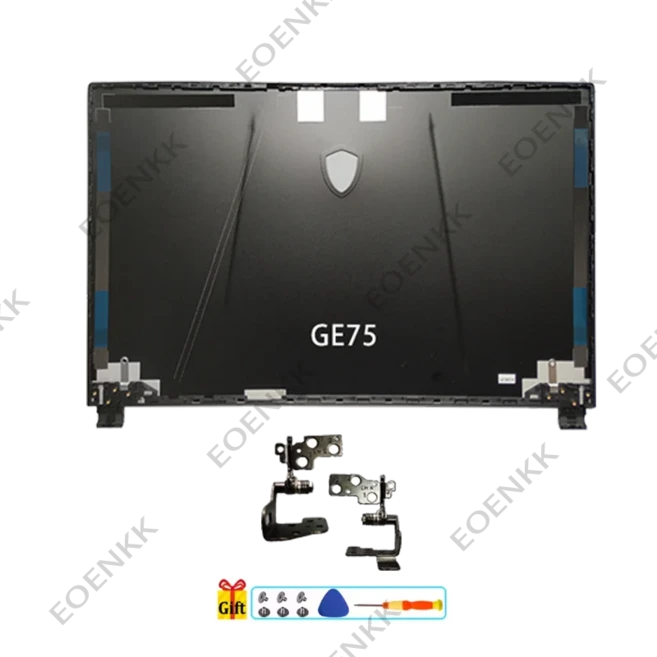 MSI GE75 시리즈용 교체 하우징 키트 스크린 후면 커버 전면 베젤 힌지 LCD 프레임 (레이더/레오파드, 03 A hinges GE75