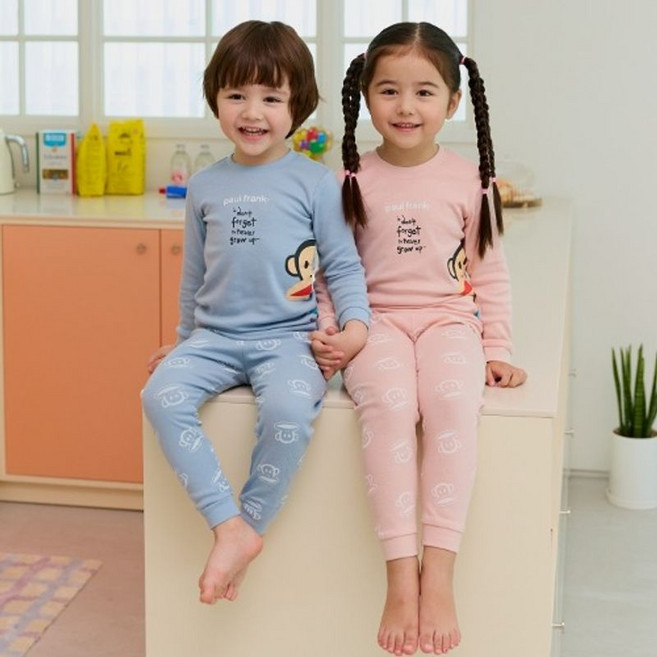 아이숲 폴프랭크 빼꼼 30수 후라이스실내복 2color