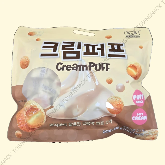 바삭바삭 달콤한 크림맛 퍼프스낵, 6개, 180g - 쿠팡