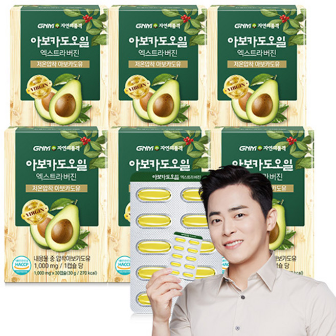 자연의품격 아보카도 오일 엑스트라 버진 30g, 30정, 6개