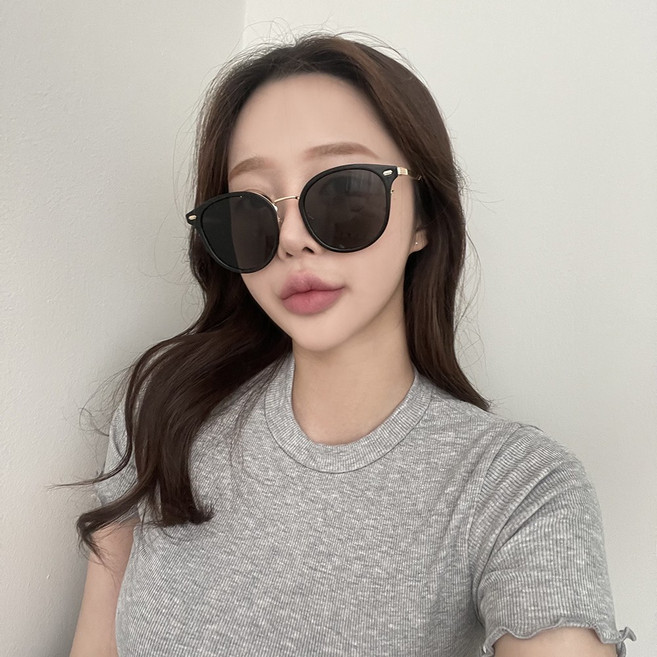 바나나2 남녀공용 라운드 투톤 선글라스