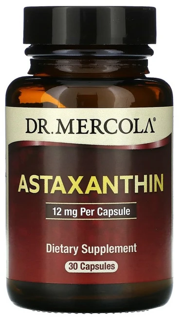 Dr. Mercola 닥터머콜라 아스타잔틴 효능 12mg 미세조류 헤마토코쿠스 추출물 Non-GMO(30캡슐), 30정, 1개 - 쿠팡