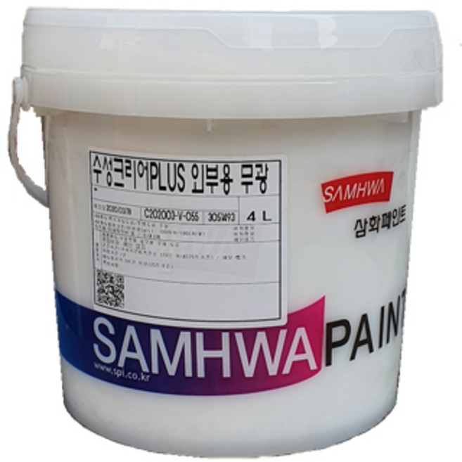 삼화페인트 수성크리어PLUS 외부용 무광 4L, 1개, 투명