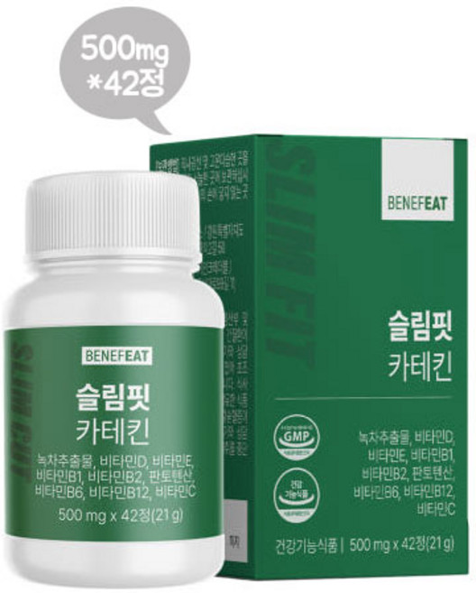 베네핏 슬림핏 카테킨 다이어트 체지방 관리 500mg x 42정, 2개