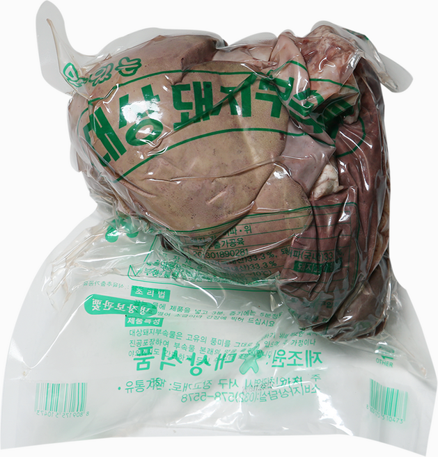 대상식품 돼지부속물 순대내장 2.75kg 간 염통 허파 오소리감투 대상찰순대, 1개