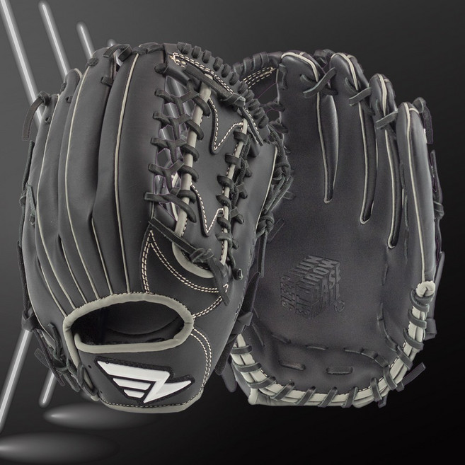 러펠스 큐브 블랙 시리즈 야구 글러브 외야수용 티벨트웹 그레이라인, 우투 (왼손 착용), 1개, 블랙/그레이