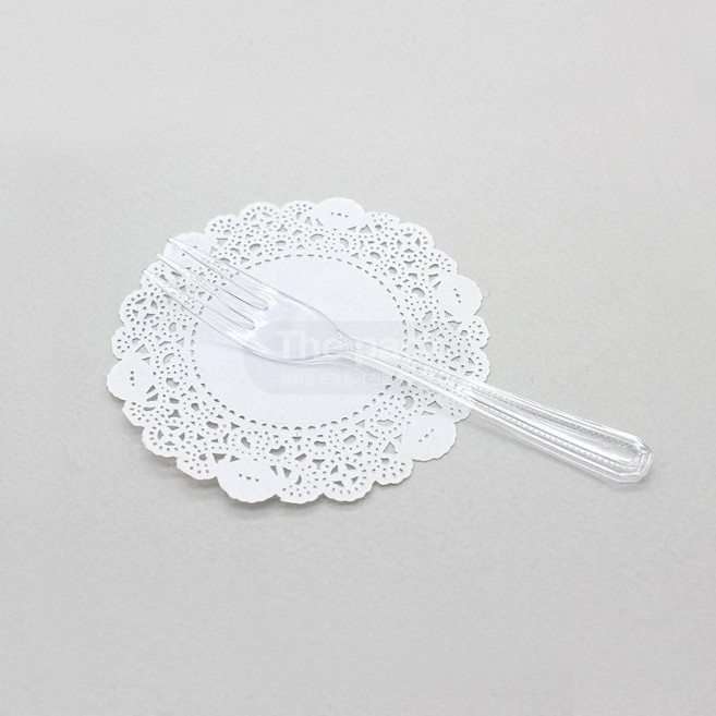 피크닉앤패키지 일회용 샐러드 투명포크 12cm 벌크포장, 1세트, 100개