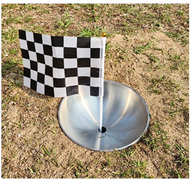 파크골프 홀컵 연습용 직경19.7cm + 깃발2개+ 설치자갈 포함, 1개, 골프