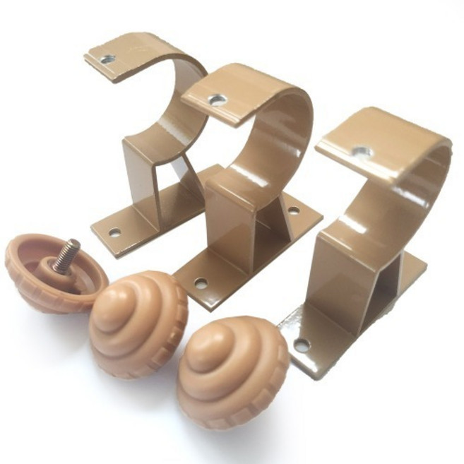 민광C&C 민광 알미늄 커튼브라켓 35mm K-352 커텐봉 커튼봉, 브라운, 4개