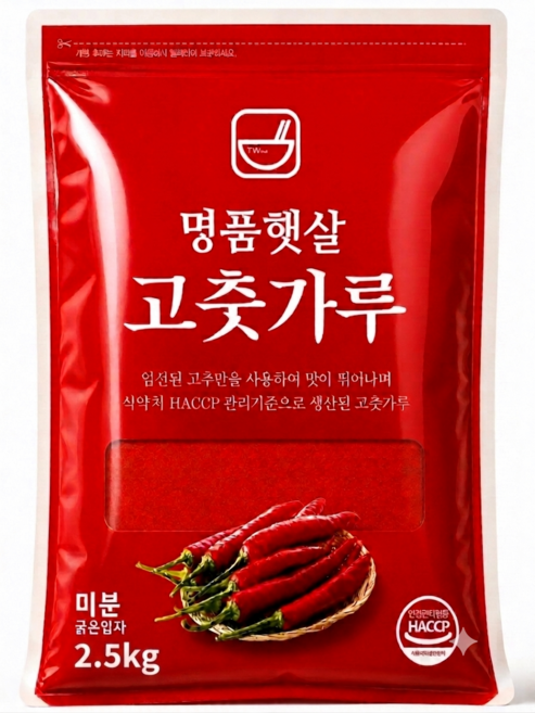 명품햇살 고춧가루 미분 고운입자 순한맛, 2.5kg, 1개