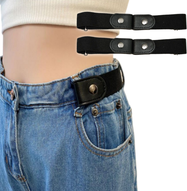 매니셀 남녀공용 패션 허리띠 노버클 무압박 프리 벨트