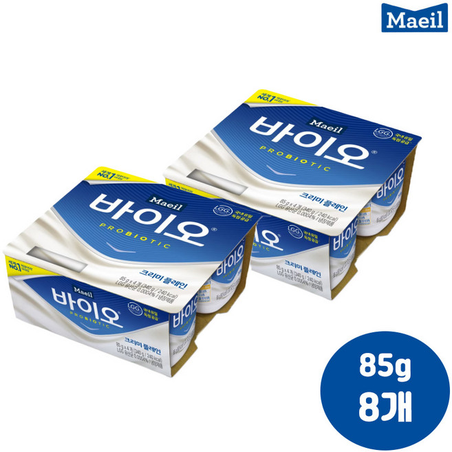 매일 바이오 플레인 크리미 85gx8개 냉장무/배/프로바이오틱스/우리집 영양간식, 8개