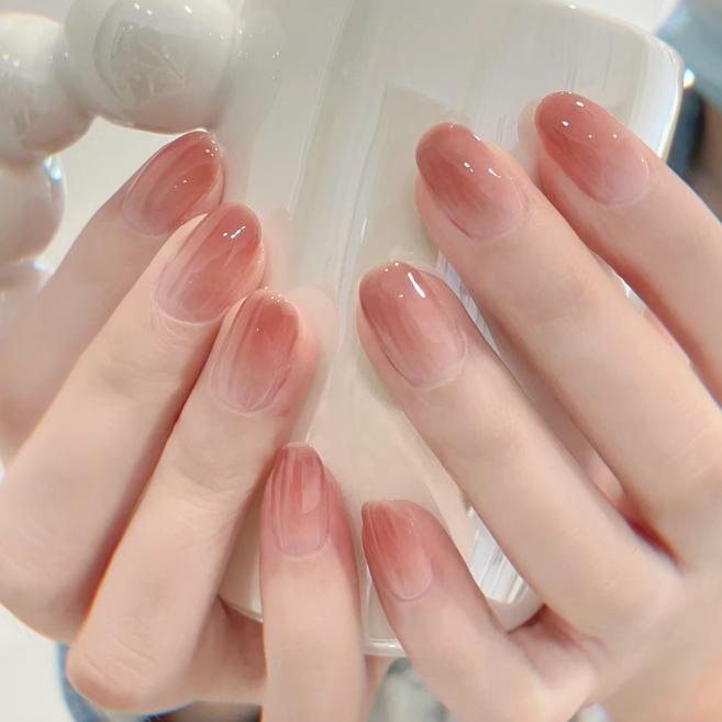 착용형 네일아트 손톱팁 짧은손톱 숏네일 인조팁, 1개, 숏네일#ST04