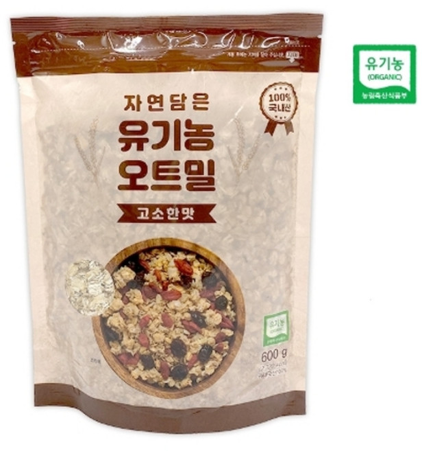 푸른들판 자연담은 우리곡식 유기농 오트밀 600g, 1개, 500g