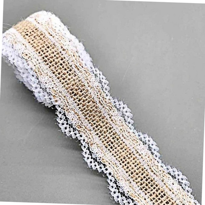 레이스 황마끈 d타입 2.5cm 선물 포장용 리본 인테리어 소품